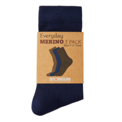 PRE-ORDER - SNOWGUM Merino Blend Everyday Socks - Pk3 - DUE INSTOCK END NOV